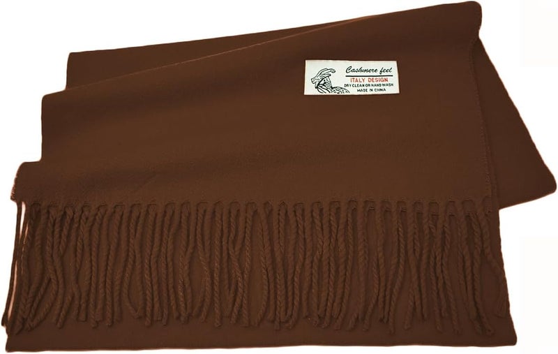 Glory Max Unisex Plain Solid Color Winter Scarf Cashmere Feel Soft Classic 72"x12" - Image 3